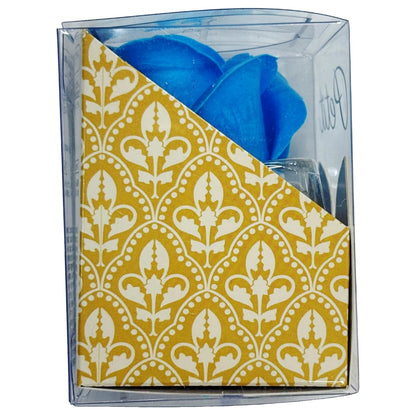 Q-FLA Bath Soaking Flower Set Blue 2 Pieces Gift for Her