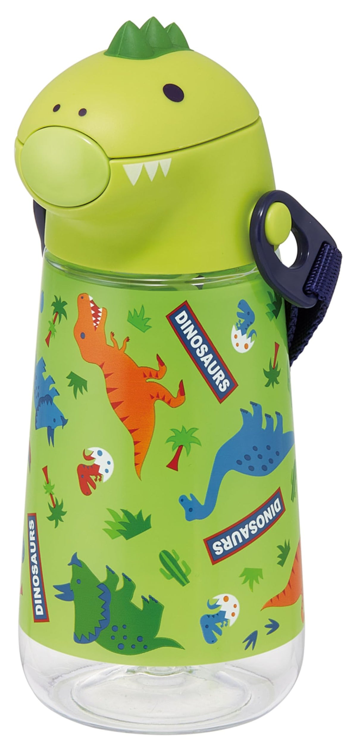 Skater Dinosaur Design Straw Bottle 420ml for Kids