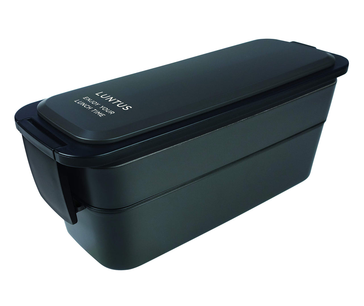 Asvel Bento Box Slim Design 800ml Easy to Carry Black