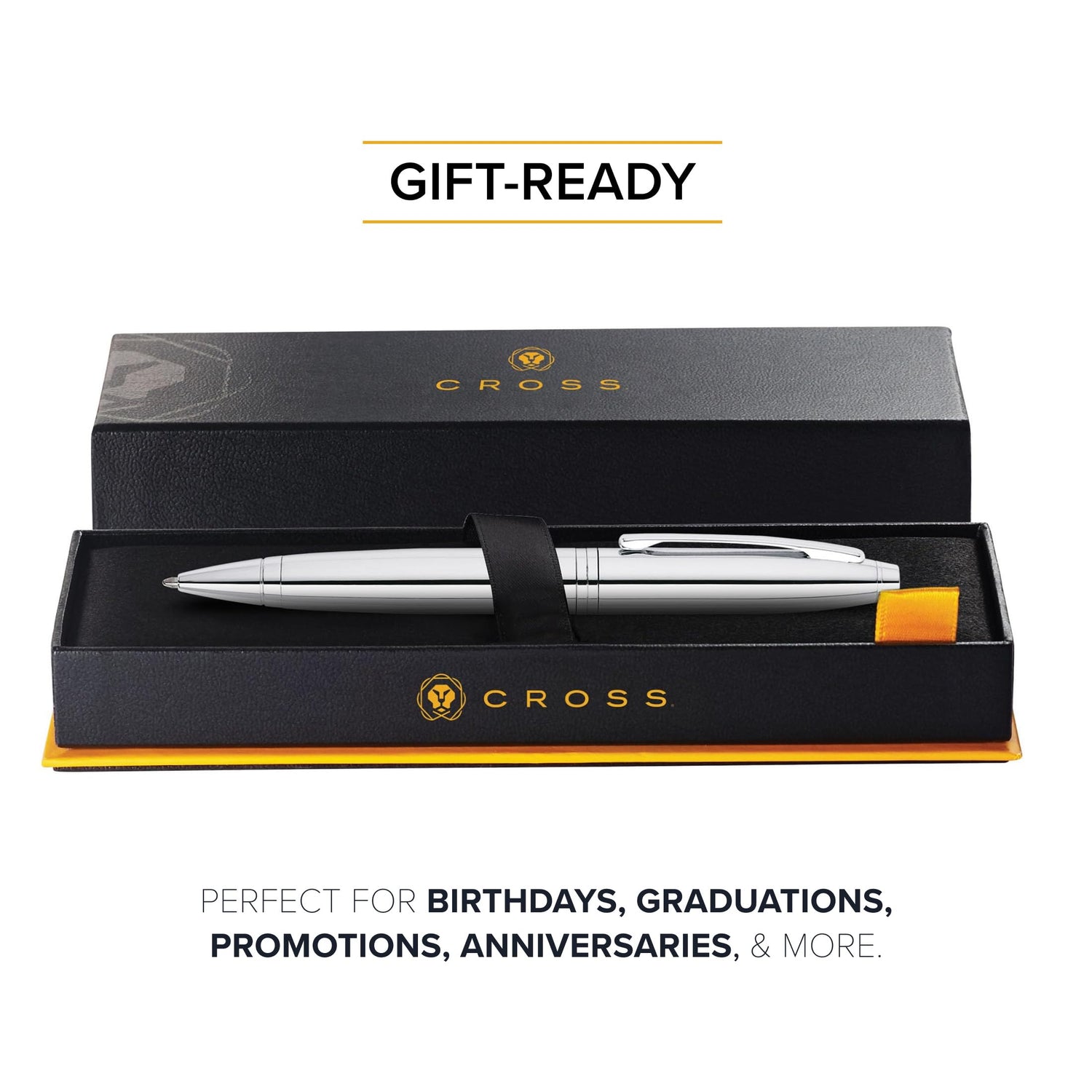 CROSS Pure Chrome Ballpoint Pen Smooth Writing Experience