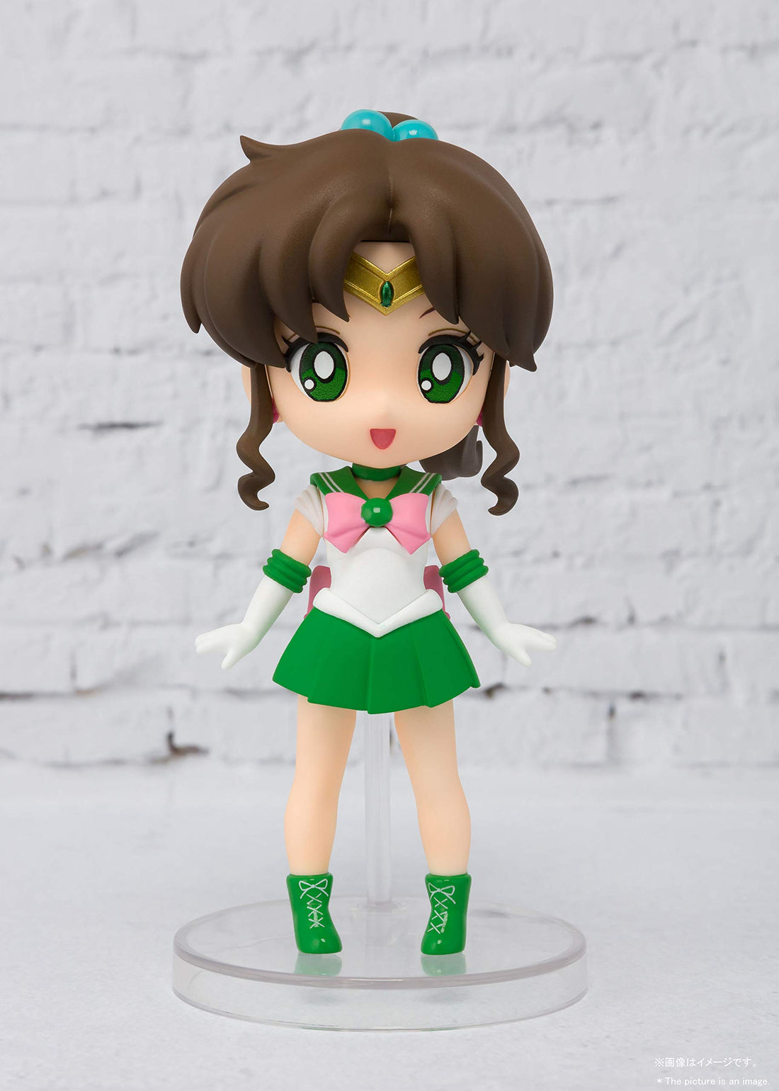 TAMASHII NATIONS Figuarts mini Sailor Moon Sailor Jupiter (Reissue) 90mm PVC &amp; ABS Painted Posable Figure