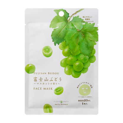 Daily Aroma Face Mask with Grape Essence 1 Sheet Made in Japan