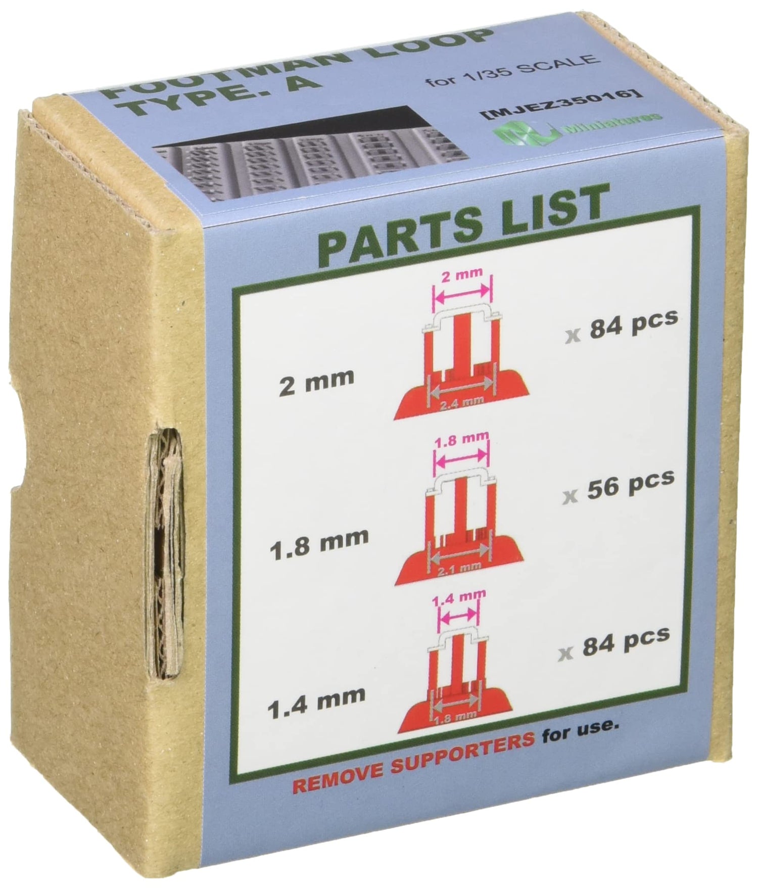 MJ Miniature 1/35 Footman Loop Type A Model Kit Parts