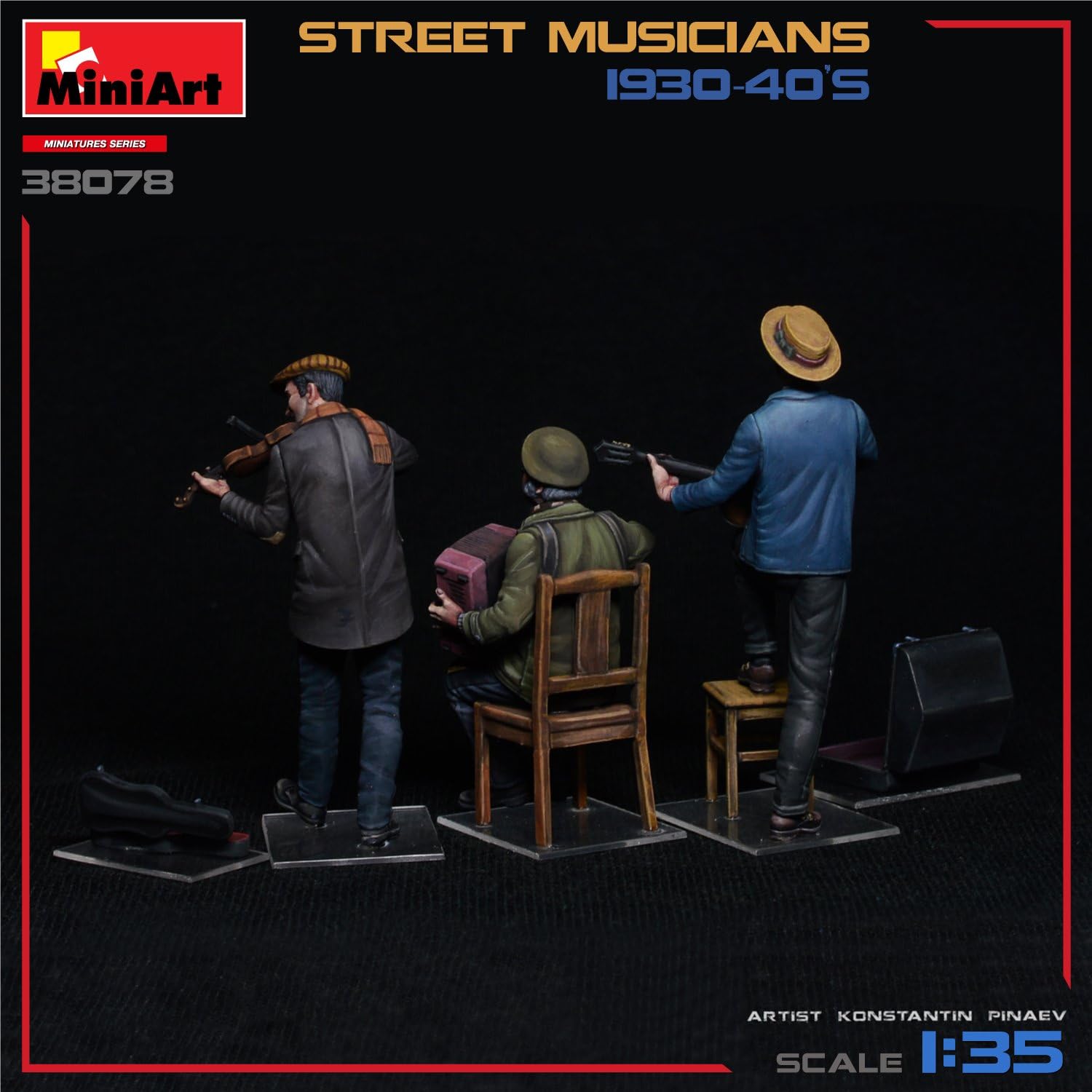 Miniart 1/35 Scale Street Musician Figures Set of 3