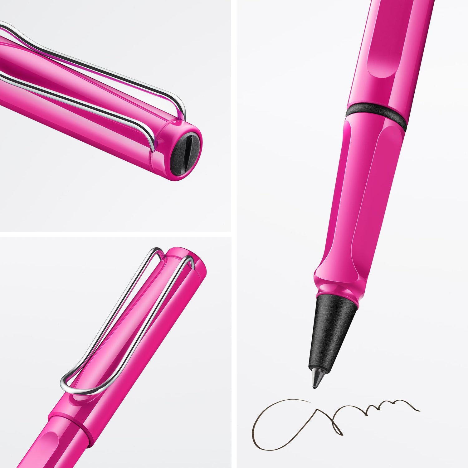 LAMY Safari Pink Rollerball Pen with Ergonomic Grip