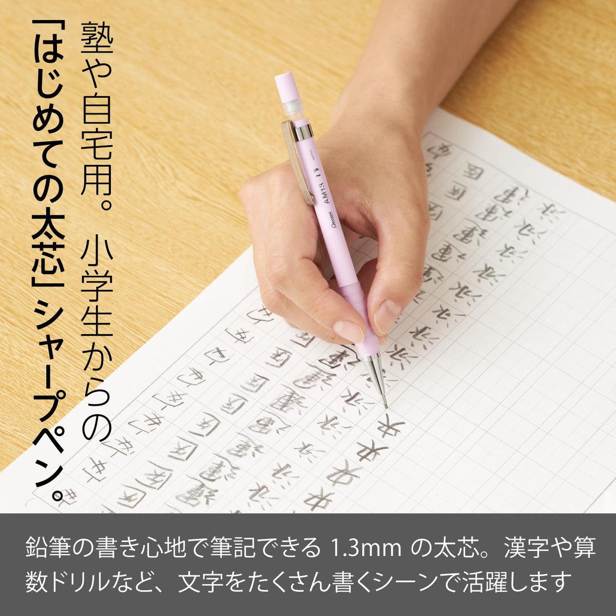 Pentel Mechanical Pencil Entry Set AMAIN Sharp 1.3mm Purple
