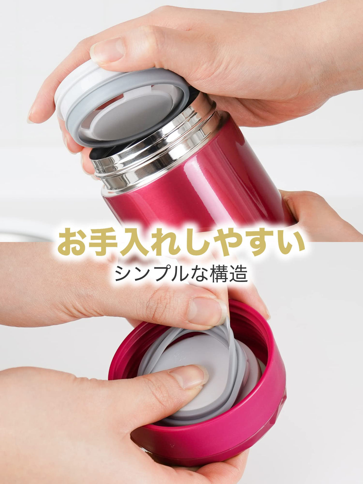 Wahei Freiz Stainless Steel Mug 600ml Red for Hydration on the Go