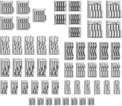 Green Staff World Heat Sink Plate Set of 54 for Model Kits