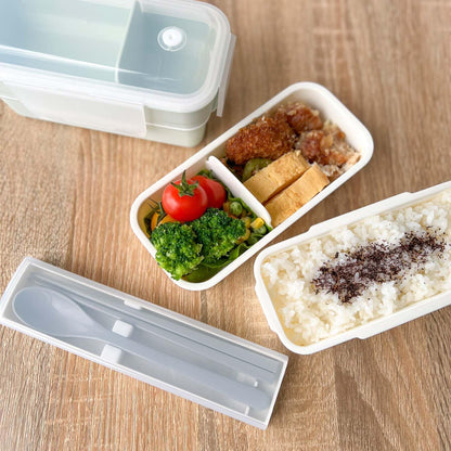 OSK Two-Tier Lunch Box Green with Dividers and Dishwasher Safe