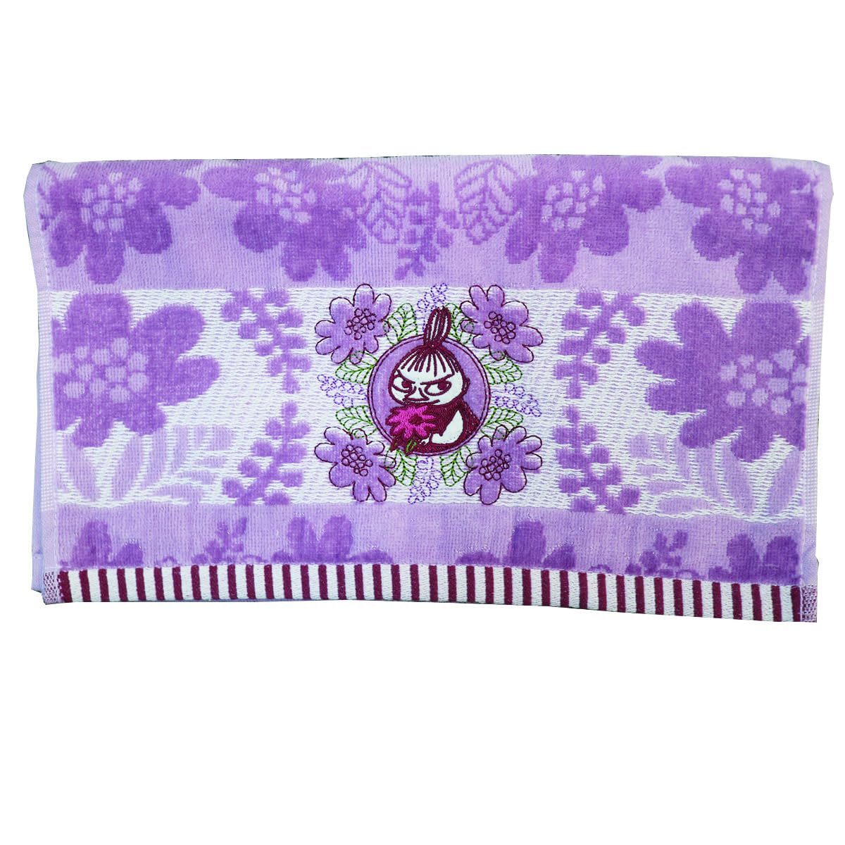 Marushin Moomin Quilted Purple Face Towel Made from Organic Cotton