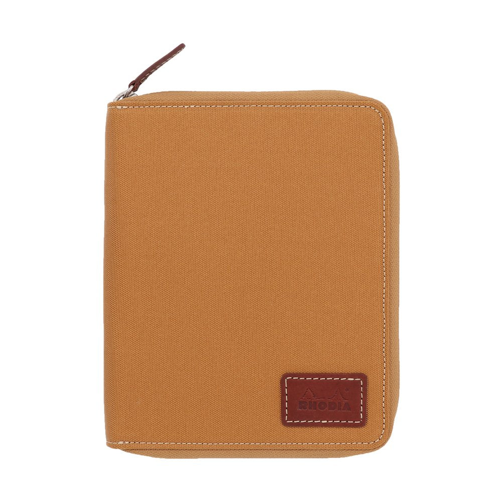 RHODIA Round Zip Notebook Case No.13 Graph Paper Camel