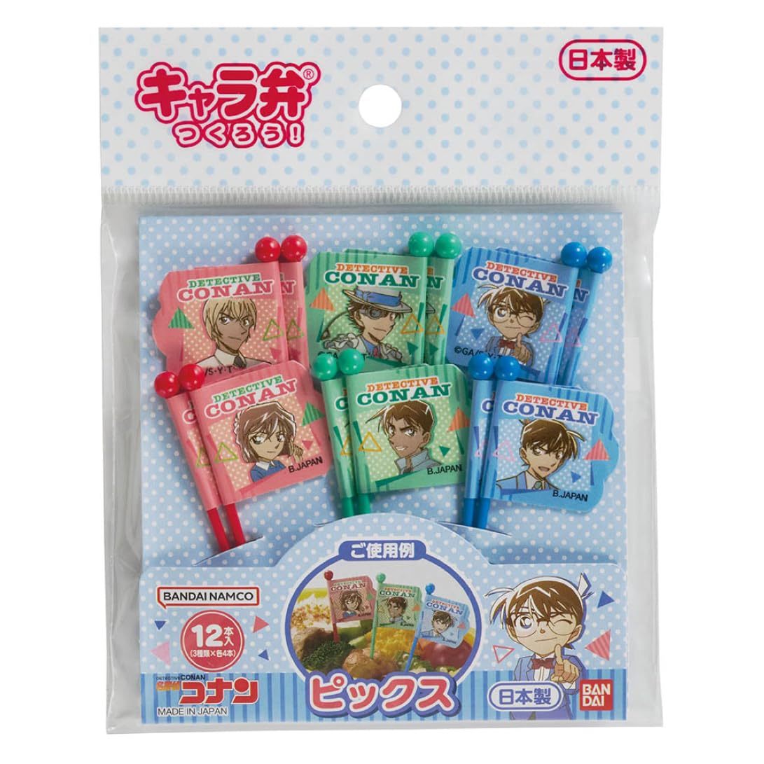 BANDAI Detective Conan Bento Picks Set of 12 Made in Japan