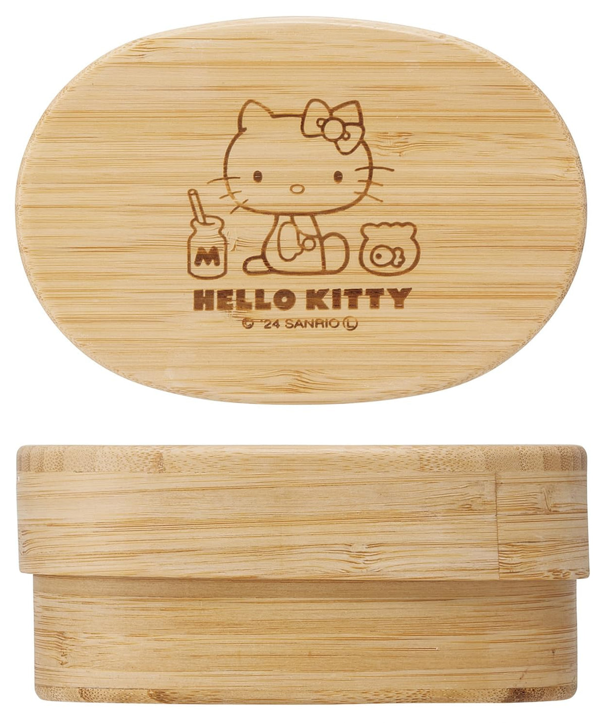 Skater Bamboo Lunch Box 400ml with Dividers and Belt
