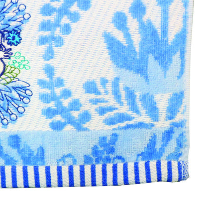 Marushin Face Towel Moomin Quilted Blue 100% Organic Cotton
