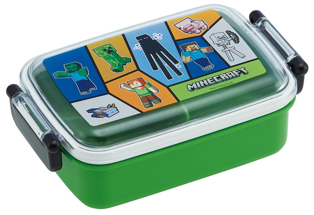 Skater Kids Lunch Box 450ml Dome Shape Made in Japan Minecraft Design