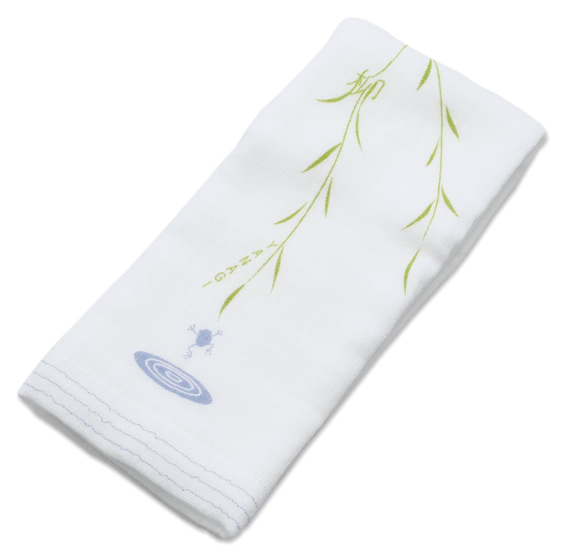 kontek Face Towel Made in Japan Soft Gauze Blue 33x95cm