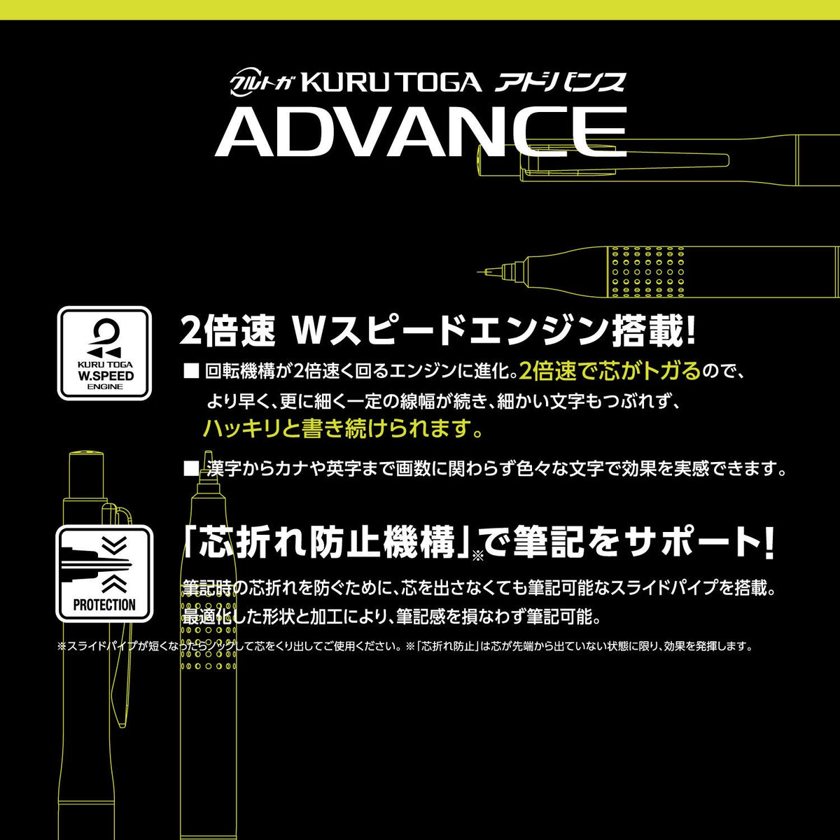 Mitsubishi Pencil Kurutoga Advance Mechanical Pencil 0.5mm White