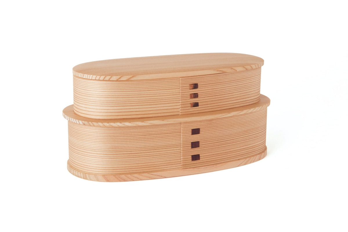Odate Kogei Yagura Bento Box Two-Tiered 360ml and 580ml Capacity