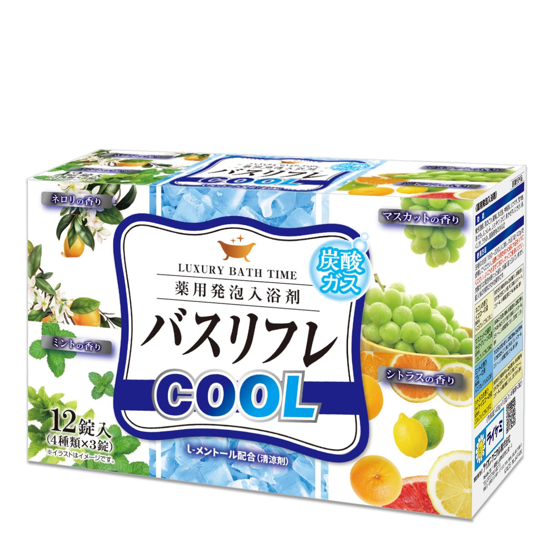 Lion Chemical Cool Bath Tablets with L-Menthol 12 Tablets