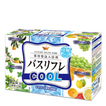 Lion Chemical Cool Bath Tablets with L-Menthol 12 Tablets