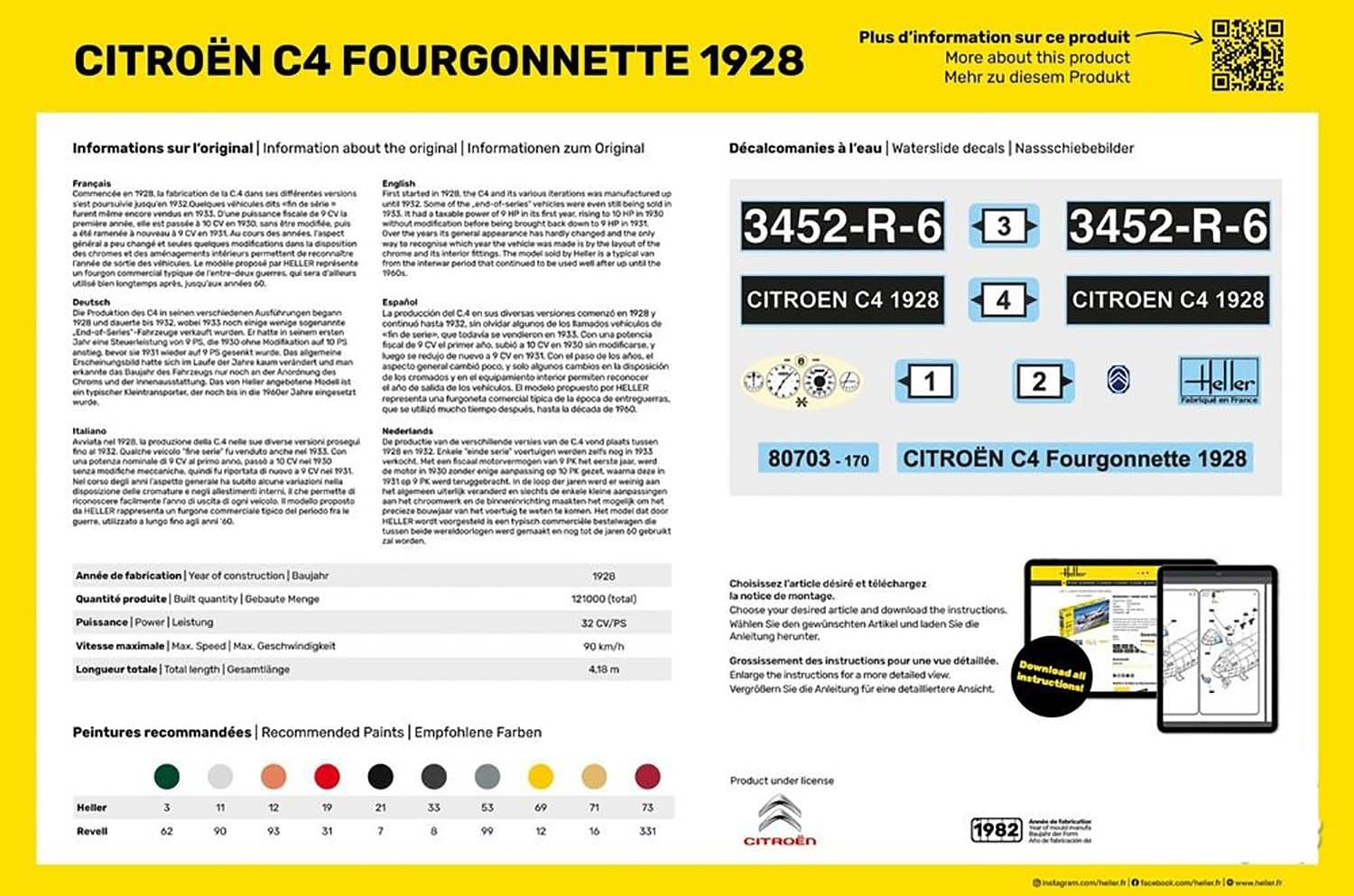 PLATZ 1/24 Scale Model of 1928 Citroen C4 Furgonette