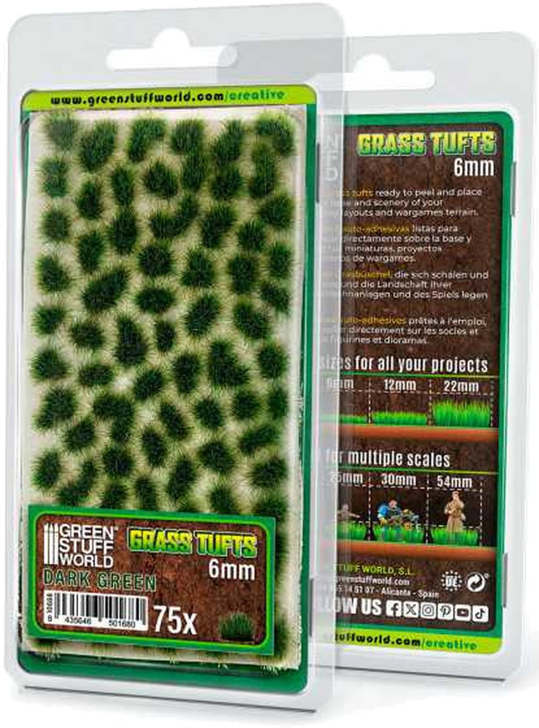 Green Stuff World Grass Mat 6mm Dark Green for Model Scenery