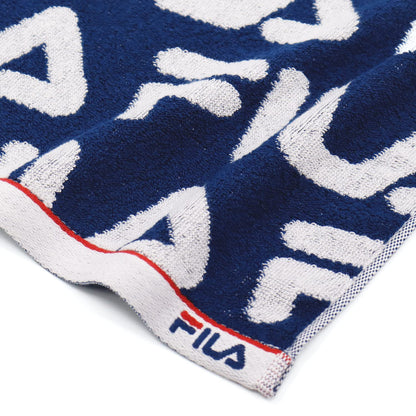 FILA Patterned Face Towel with Antibacterial Properties 34x75cm