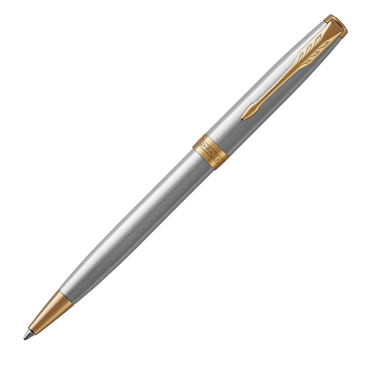 PARKER Sonnet Stainless Steel GT Ballpoint Pen Gift Boxed