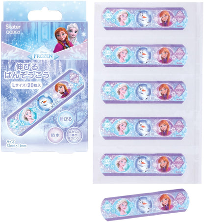 Skater Waterproof Bandages L Size 20 Count Disney Frozen