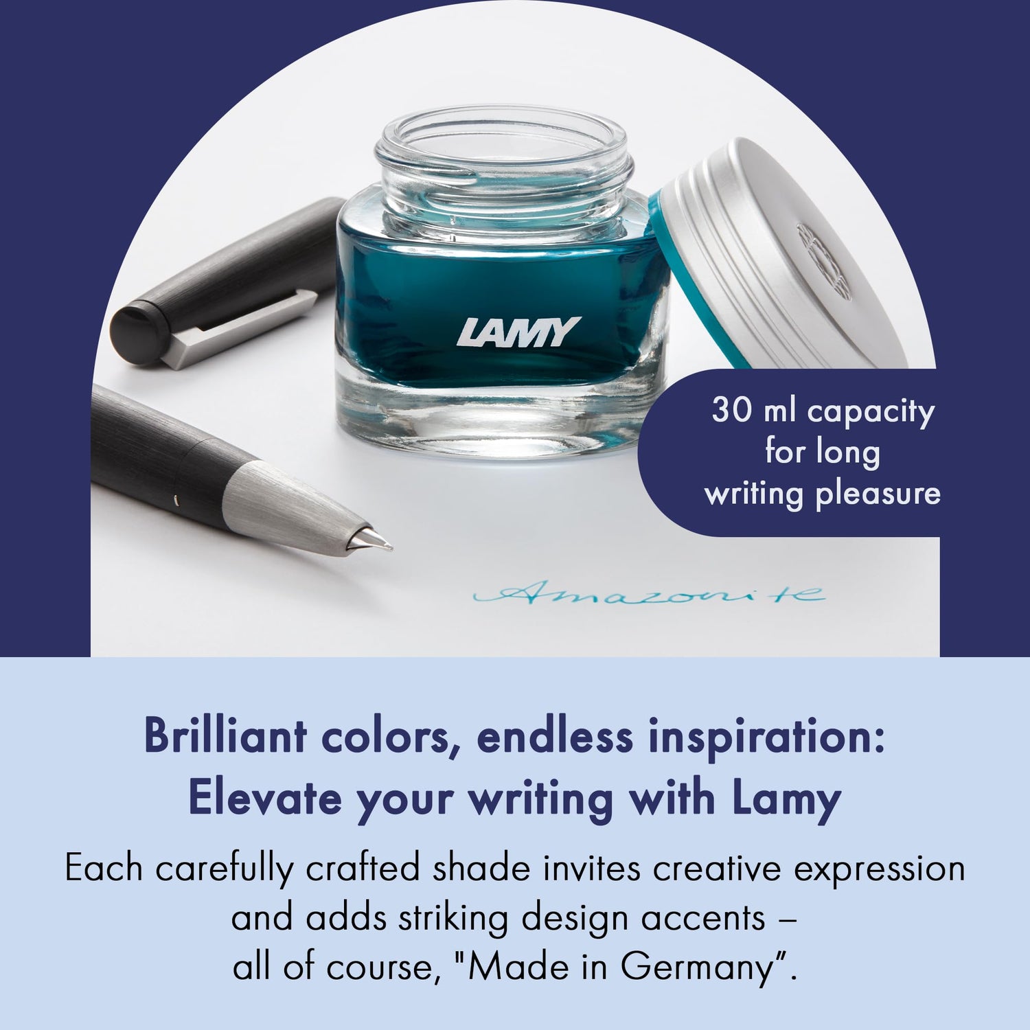 LAMY Crystal Rose Quartz Bottle Ink 30ml for Smooth Writing