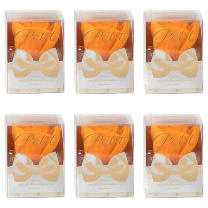 Q-FLA Bath Salt Soap Flower Set 6 Orange Roses for Gifts
