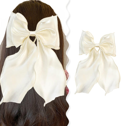 G Triger Sheer Ribbon Hair Clip White for Lolita Style