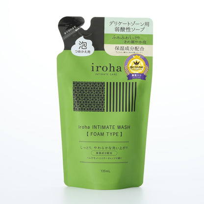iroha Delicate Zone Soap Foam 135ml with Bergamot and Bitter Orange Scent