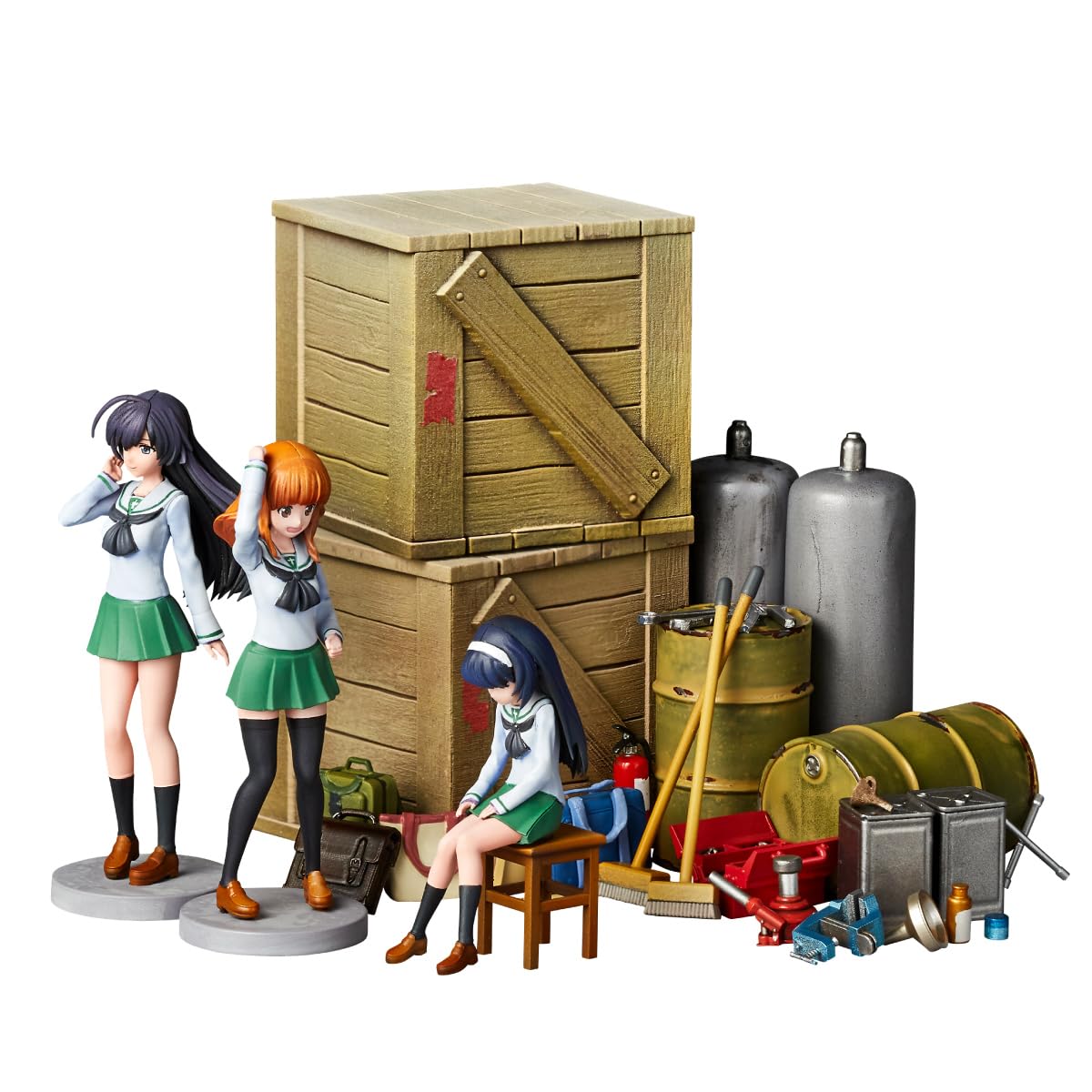 KAIYODO ARTPLA Girls und Panzer Garage Set B 1/24 Scale Model Kit