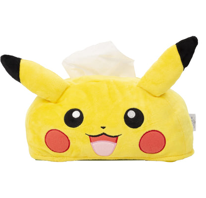 MORIPiLO Pikachu Face Tissue Case Microfiber 26x16x14cm Yellow