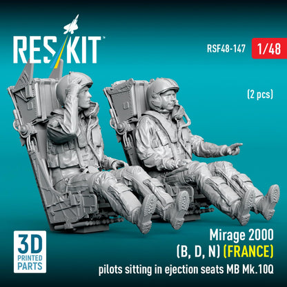 Reskit 1/48 Mirage 2000B/D/N French Military Crew with Ejection Seats