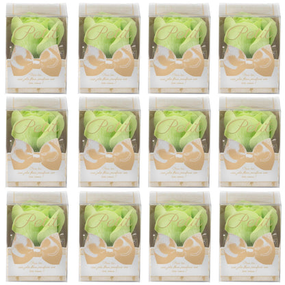 Q-FLA Bath Soak Soap Flower Set for Gifts 12 Pieces Green