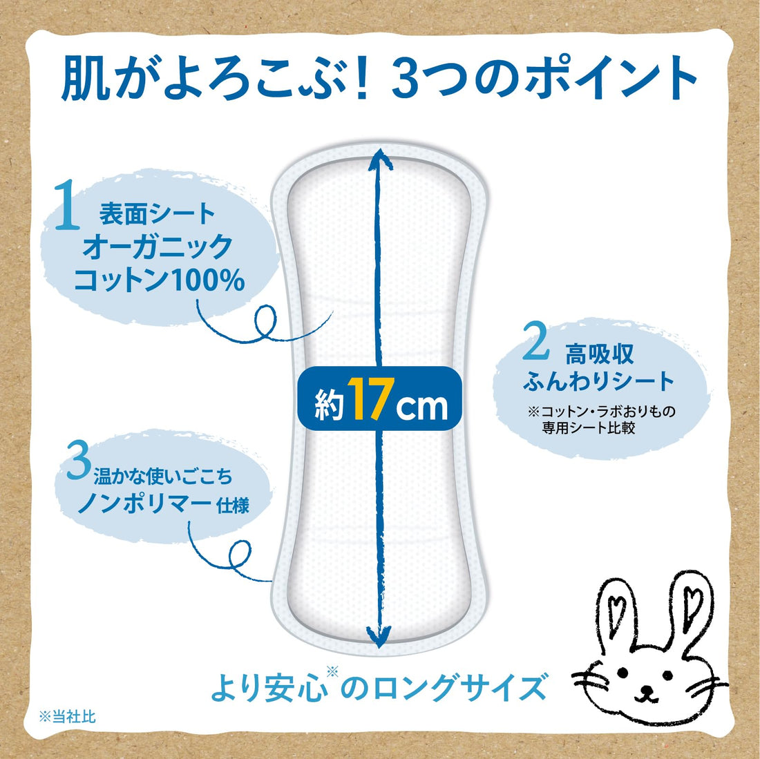 Cotton labo Organic Cotton Liner 17cm 26 Count Fragrance-Free