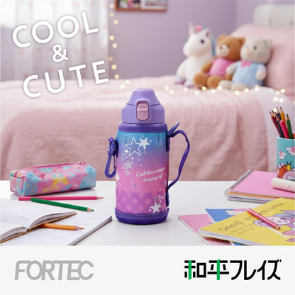 Wahei Freiz Kids Water Bottle 600ml with Easy One-Touch Design