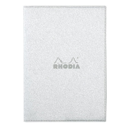 RHODIA Metallic PU Leather Cover Silver A5 Notebook