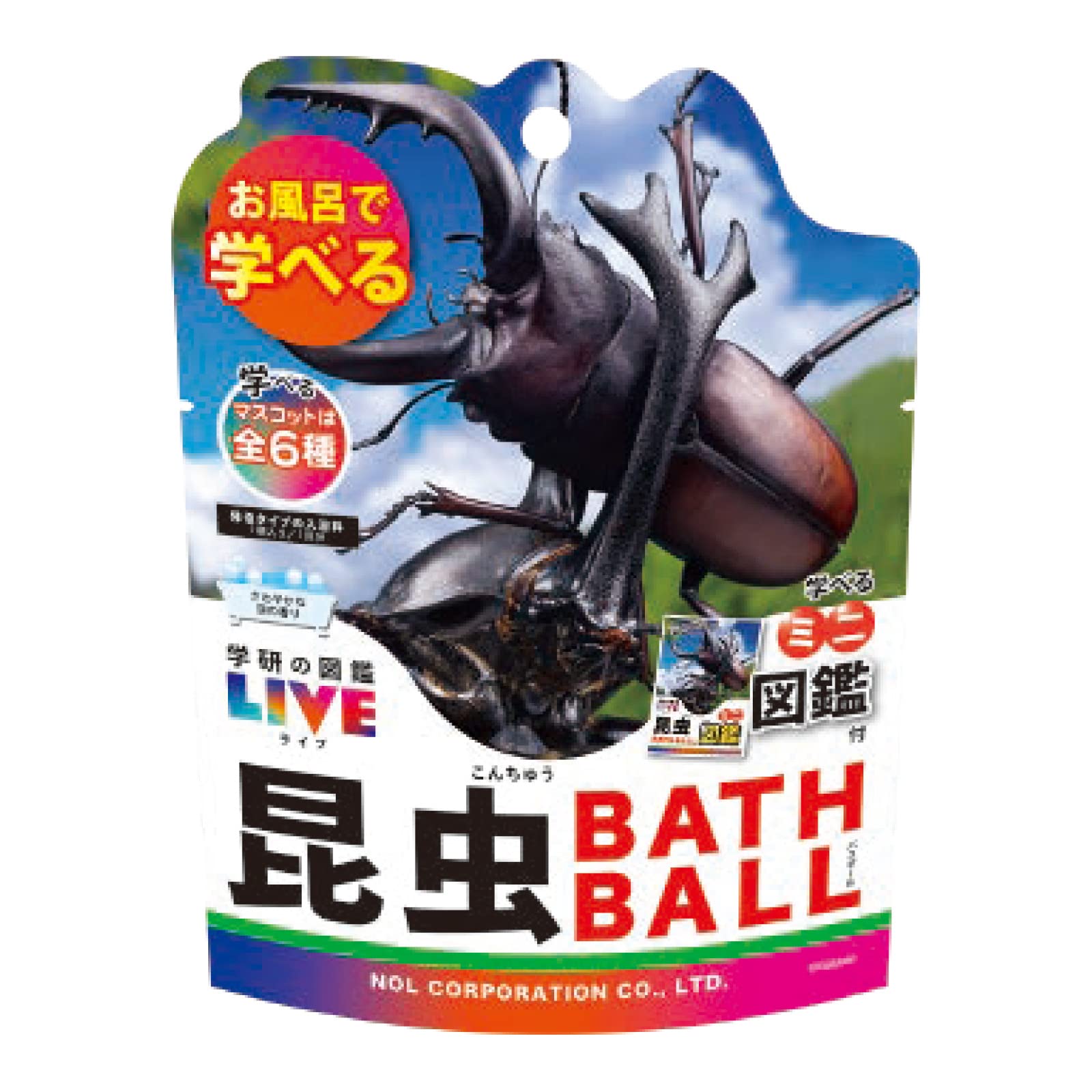Nor Corporation Bath Ball with Insect Mascot and Fragrance 90g