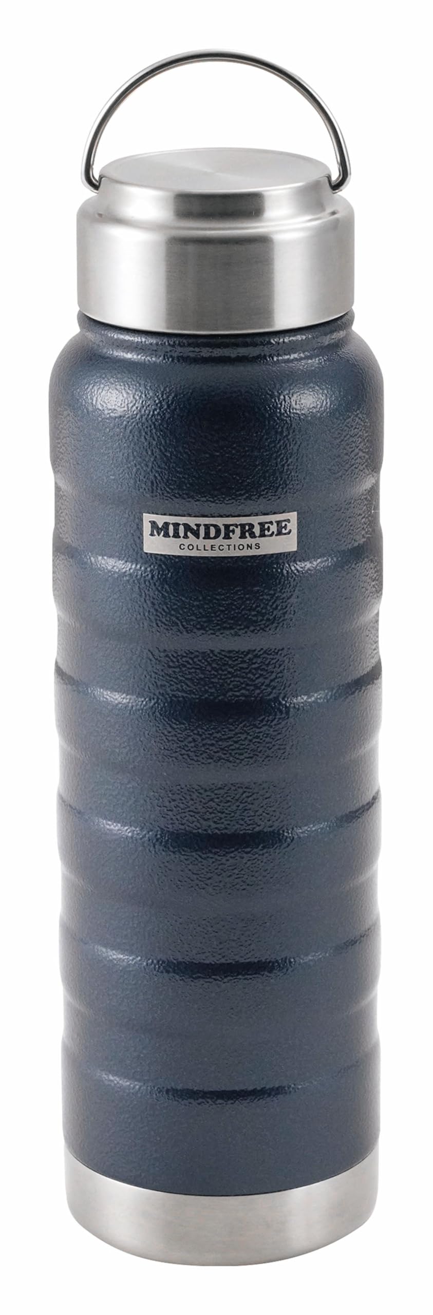 Kakusee Vacuum Insulated Water Bottle 700ml Navy with Handle