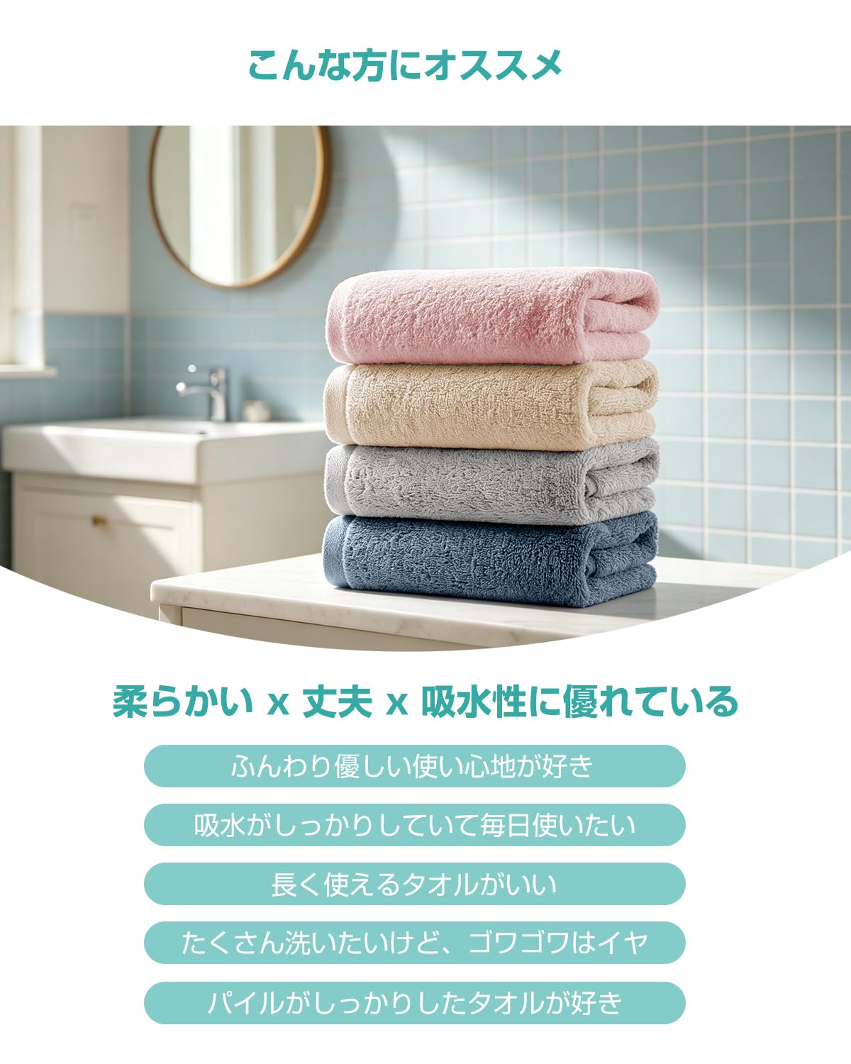 Artifi Face Towel Set Charcoal Gray 5-Pack Hotel Quality 34x80cm