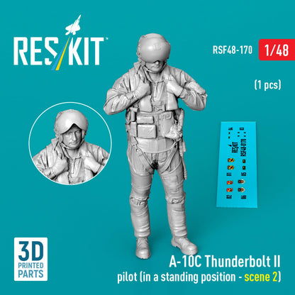 Reskit 1/48 A-10C Thunderbolt II Pilot Figure Resin Kit