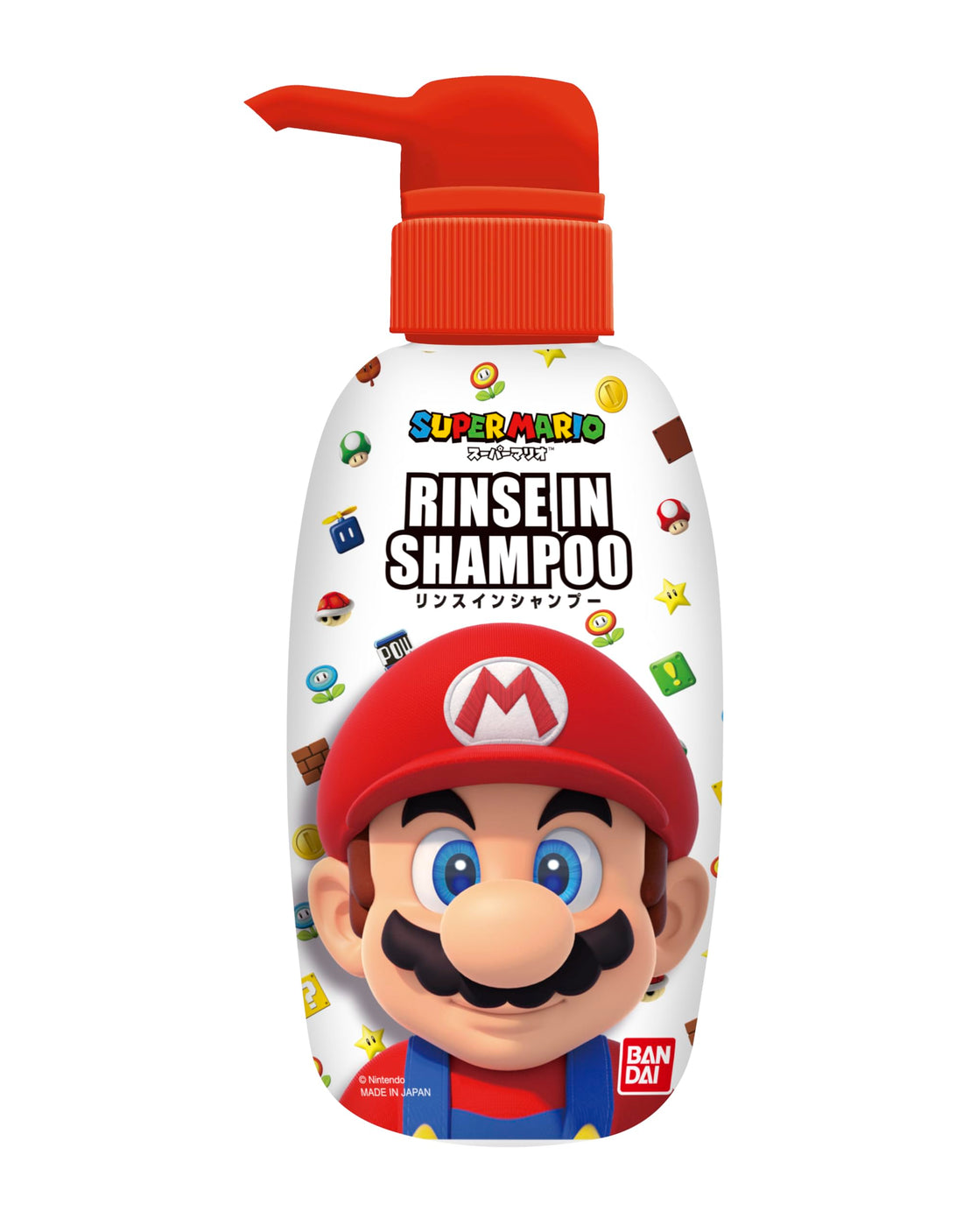BANDAI Super Mario Shampoo with Rinse 200ml for Kids