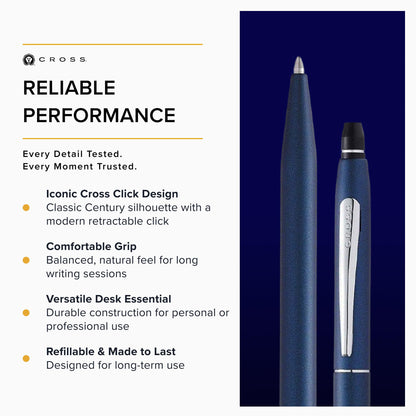 Cross Ballpoint Pen Midnight Blue Click Design