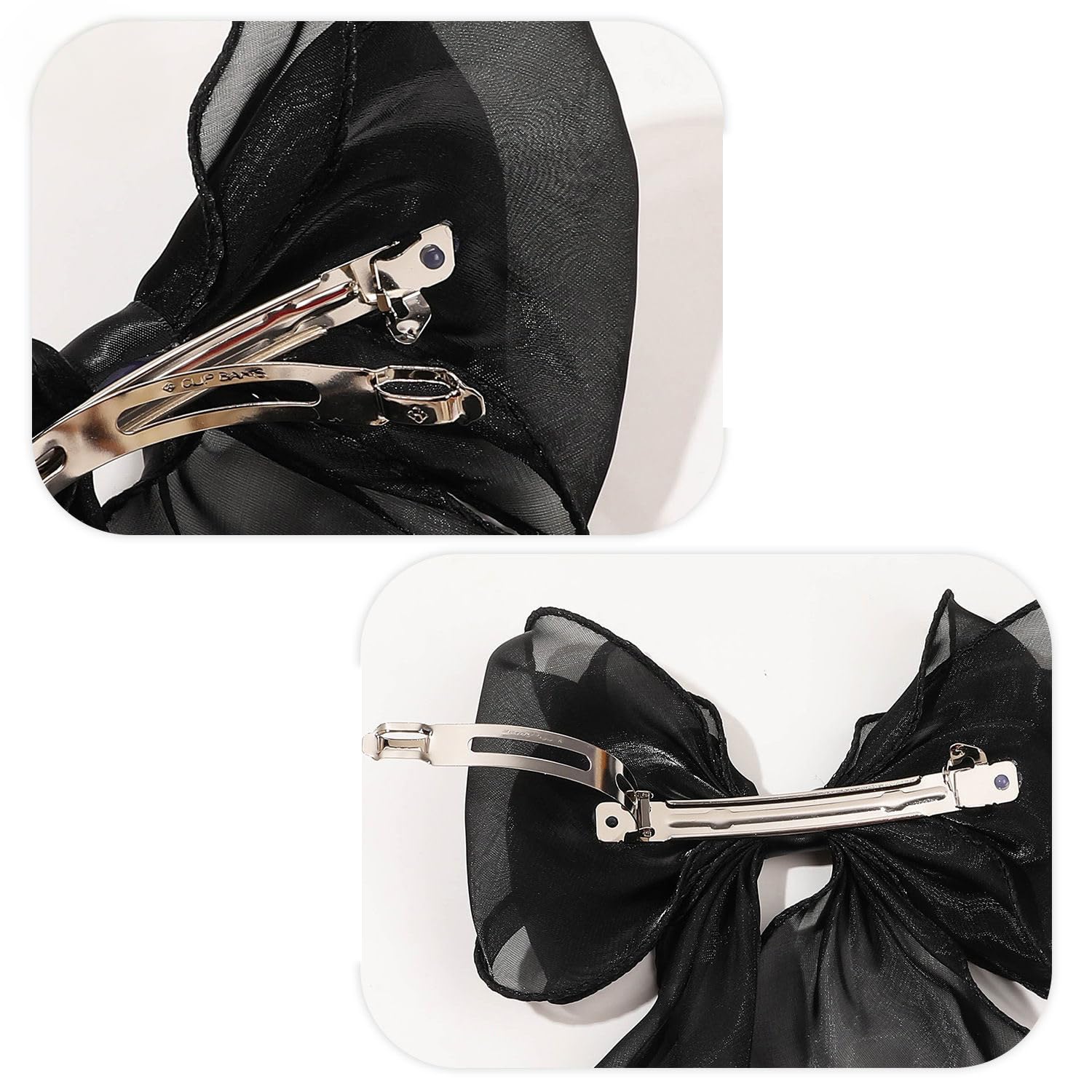 G Triger Sheer Ribbon Hair Clip White for Lolita Style
