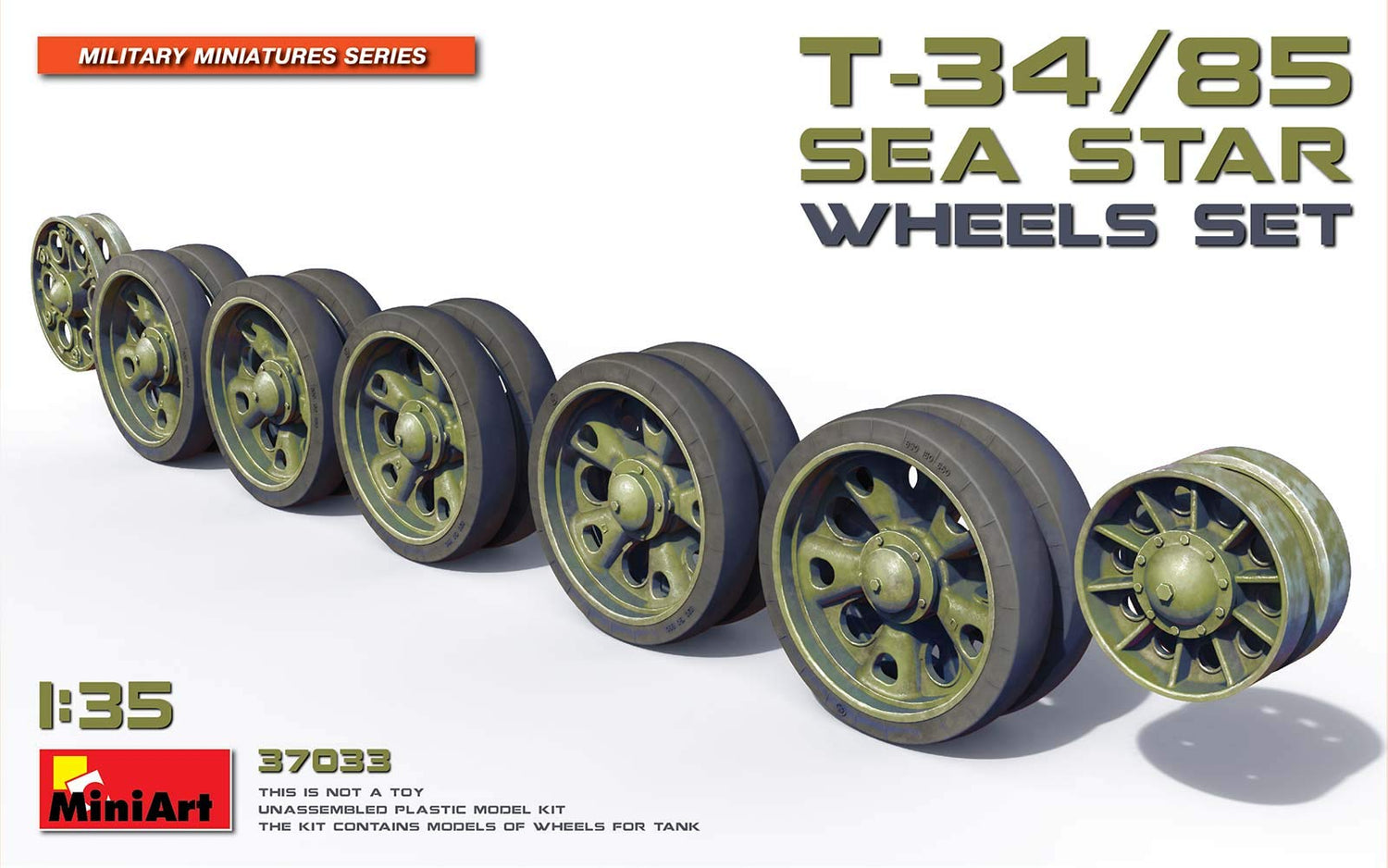 Miniart 1/35 T34/85 Sea Star Wheel Set Model Kit