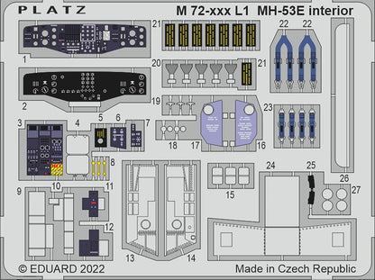 PLATZ 1/72 MH-53E Sea Dragon Cockpit Detail Parts Set