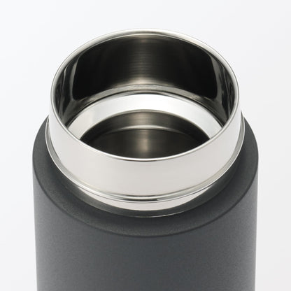 MUJI Vacuum Insulated Bottle Flat Type 500mL Black